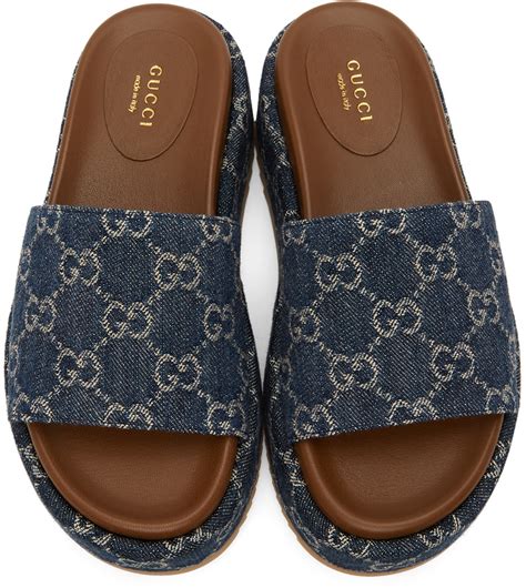 gucci slides women 2021|Gucci denim slides.